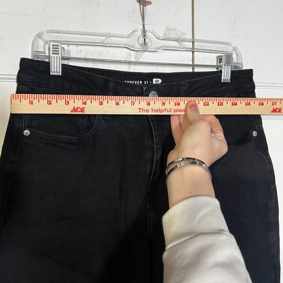 Forever 21 Black Straight Leg Jeans Size 29 - Picture 3 of 7
